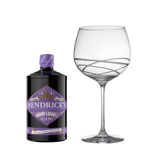 Hendricks Grand Cabaret Gin 70cl And Single Gin and Tonic Skye Copa Glass